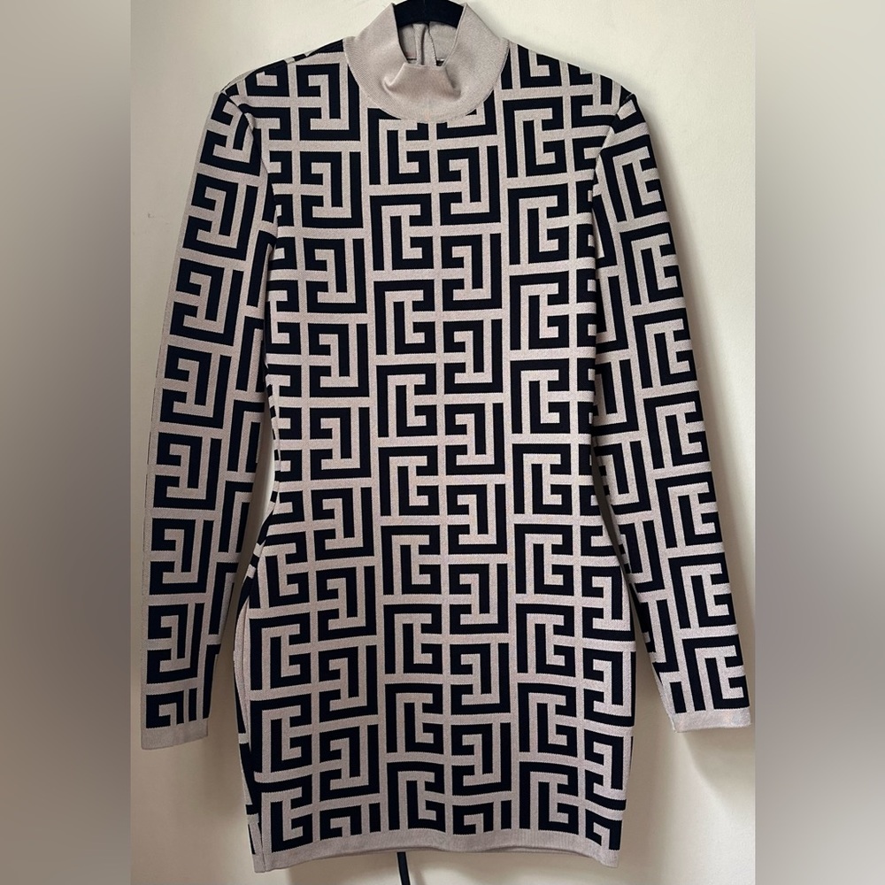 💜Balmain Monogram Mini Dress
